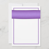 ピンクガーベラとパープルサテンリボン招待状 招待状 (裏面)