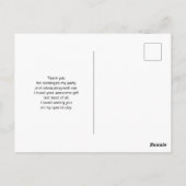 ピンクガーベラのデイジーエレガント写真ありがとう ポストカード (裏面)