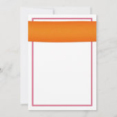 ピンクガーベラオレンジリボン卒業招待状 招待状 (裏面)