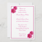 ピンクガーベラデイジーこの日結婚式招待状 招待状 (裏面)