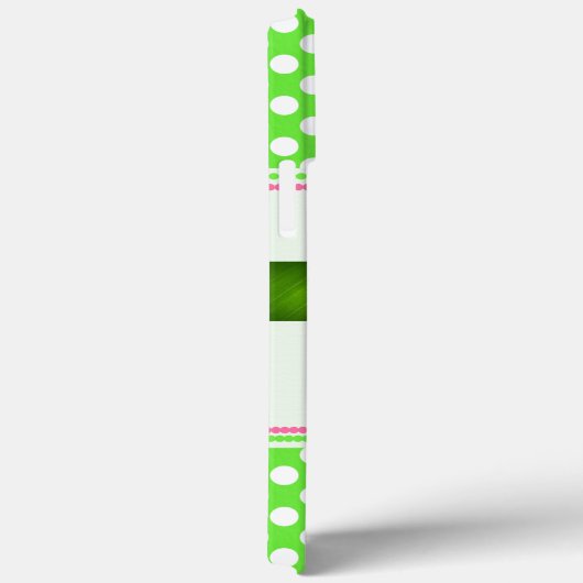 ピンクガーベラデイジーと水玉模様 Case-Mate iPhoneケース (裏面 / 右)