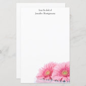 ピンクガーベラデイジーエレガント写真 (正面/裏面)