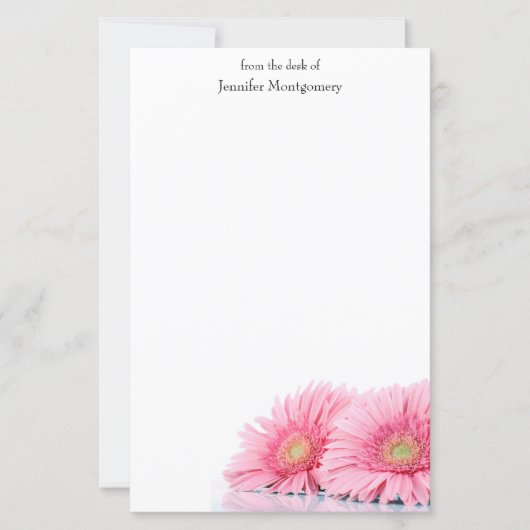 ピンクガーベラデイジーエレガント写真 (正面)