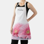 ピンクガーベラデイジーエレガント写真 エプロン (インサイチュ)