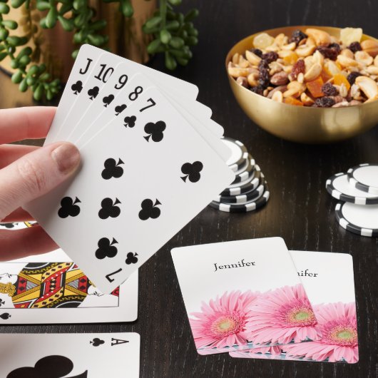 ピンクガーベラデイジーエレガント写真 トランプ (インサイチュ)