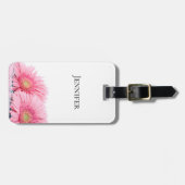 ピンクガーベラデイジーエレガント写真 ラゲッジタグ (正面横)