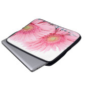 ピンクガーベラデイジーエレガント写真 ラップトップスリーブ (正面下部)