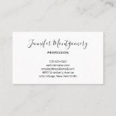 ピンクガーベラデイジーエレガント写真 名刺 (裏面)