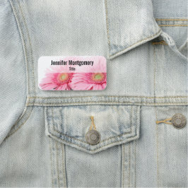 ピンクガーベラデイジーエレガント写真 名札