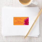 ピンクガーベラデイジーオレン結婚ジーズ住所 シール (インサイチュ)