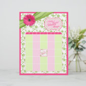 ピンクガーベラデイジーグリーンフローラブライダルシャワービンゴ (スタンド正面)