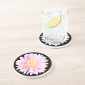 ピンクガーベラデイジーサンドストーンコースター コースター (側面)
