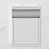 ピンクガーベラデイジーシルバーグレーリボン招待状 招待状 (裏面)