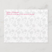 ピンクガーベラデイジーダマスク卒業アドバイス アドバイスカード (裏面)