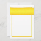 ピンクガーベラデイジーフラワーイエローリ結婚ボン 招待状 (裏面)