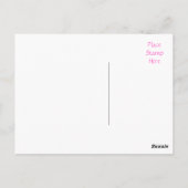 ピンクガーベラデイジーフラワーグリーティングポストカード ポストカード (裏面)