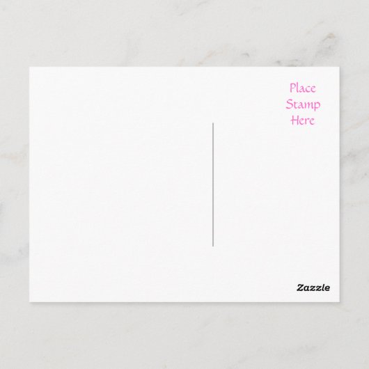 ピンクガーベラデイジーフラワーグリーティングポストカード ポストカード (裏面)