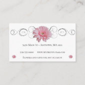 ピンクガーベラデイジーフローラショップ名刺 名刺 (裏面)