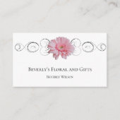 ピンクガーベラデイジーフローラショップ名刺 名刺 (正面)