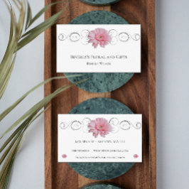 ピンクガーベラデイジーフローラショップ名刺 名刺