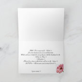 ピンクガーベラデイジーブライダルシャワーカード 招待状 (内部)