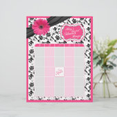 ピンクガーベラデイジーブラックフローラブライダルシャワービンゴ (スタンド正面)