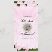 ピンクガーベラデイジー結婚式 プログラム (正面/裏面)