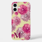 ピンクガーベラデイジー花オンイエローフローラ Case-Mate iPhoneケース (裏面)