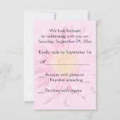 ピンクガーベラデイジー返信カード 招待状 (裏面)