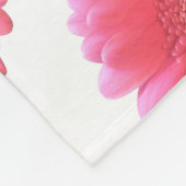 ピンクガーベラデイジー フリースブランケット (角)