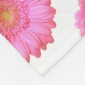 ピンクガーベラデイジー フリースブランケット (角)