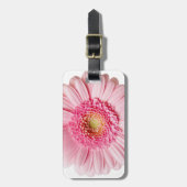 ピンクガーベラデイジー ラゲッジタグ (正面縦)