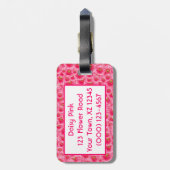 ピンクガーベラデイジー ラゲッジタグ (裏面縦)