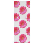 ピンクガーベラデイジー ワインギフトバッグ (正面)