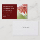 ピンクガーベラデイジー 予約カード (正面/裏面)