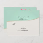 ピンクガーベラデイジー 出欠カード (正面/裏面)