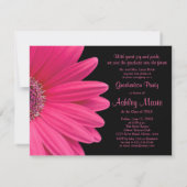 ピンクガーベラフォトディセーション招待状 招待状 (裏面)