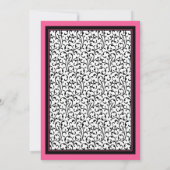 ピンクガーベラフローラスウィート16誕生日招待状 招待状 (裏面)