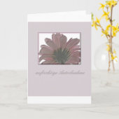 ピンクガーベラ悔やみや弔慰カードドイツ カード (黄色い花)