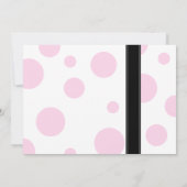 ピンクガーベラ水玉模様結婚式招待状 招待状 (裏面)