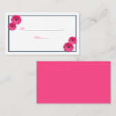 ピンクガーベラ結婚デイジー座席表 プレイスカード (正面/裏面)