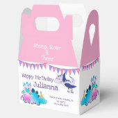 ピンクガーリーかわいいベビー恐竜キッズパーティー フェイバーボックス (オープン)