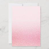 ピンクガーリーかわいらしグリッターバルーン甘い16 招待状 (裏面)