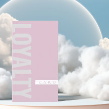 ピンクガーリーとグレーのロイヤリティカード