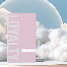 ピンクガーリーとグレーのロイヤリティカード 名刺