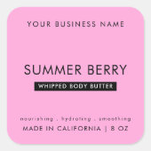 ピンクガーリーとブラックのスキモダンカレのJAR製品 スクエアシール (正面)