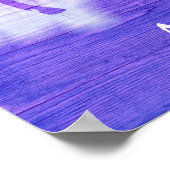 ピンクガーリーとブルーユニコーンパーソナライズされた ポスター (角)