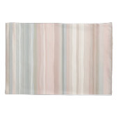 ピンクガーリーとミントモダン沿岸ストライプ 枕カバー (裏面-左)