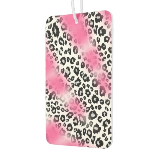 ピンクガーリーとユキヒョウのメッシュ カーエアーフレッシュナー (左)