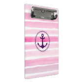 ピンクガーリーと白の水色といかり ミニクリップボード (アングル)